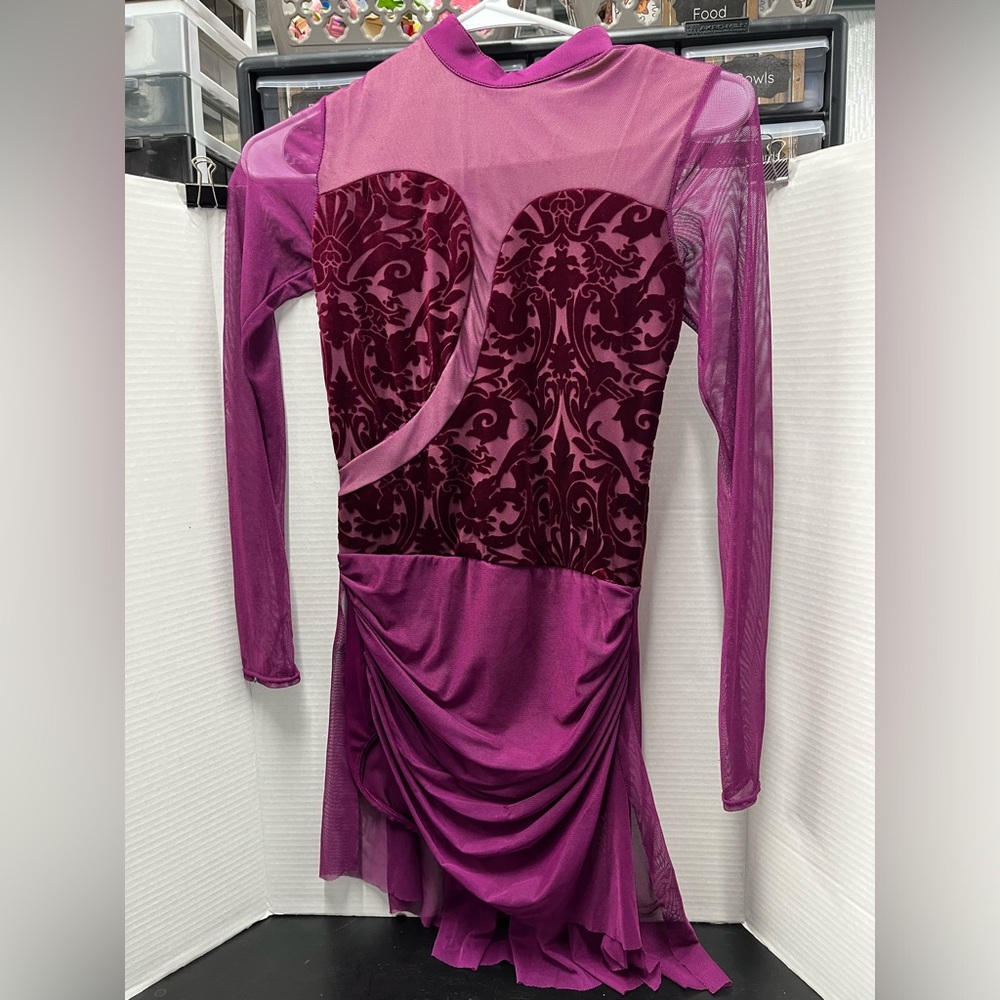 Revolution Dress Dance Costume Leotard Purple/Burgundy Adult Small Style RC22844